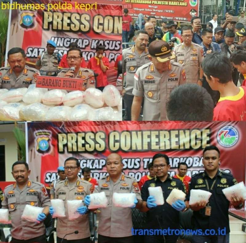 Polresta Barelang Ungkap Penyeludupan Barang Haram, Shabu Seberat 38,6 Kg