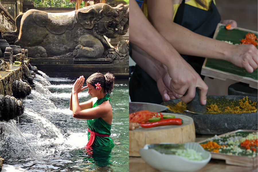 Water Blessing Ceremony + Cooking Class Bali Kimesa Trans