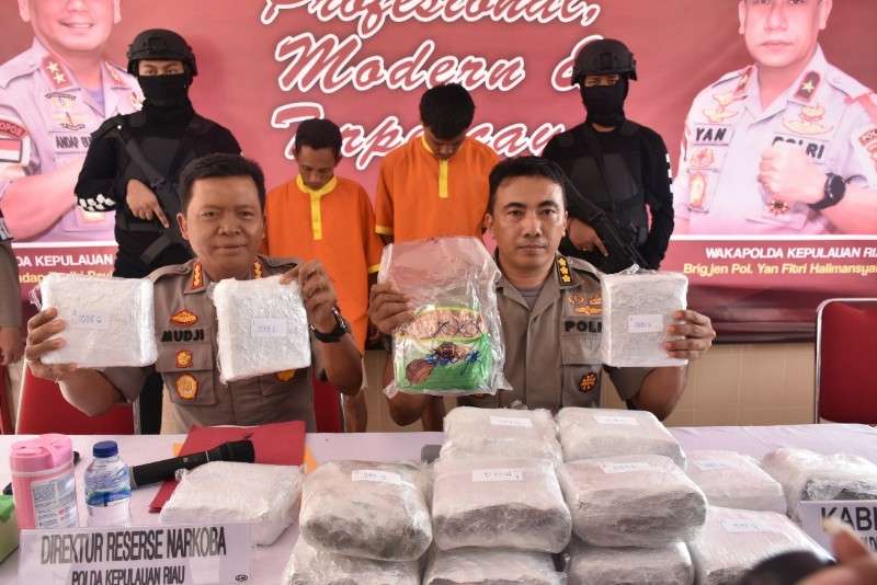 Jelang Akhir Tahun Ditresnarkoba Polda Kepri Ungkap Penyeludupan 19 Kg Sabu