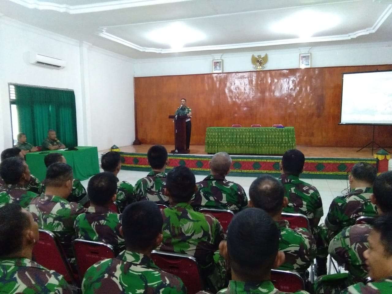 Kodim 0412 Gelar Sosialisasi Ops Gaktib Polisi Militer Waspada Wira Lembing dan Yustisi pada Prajuritnya